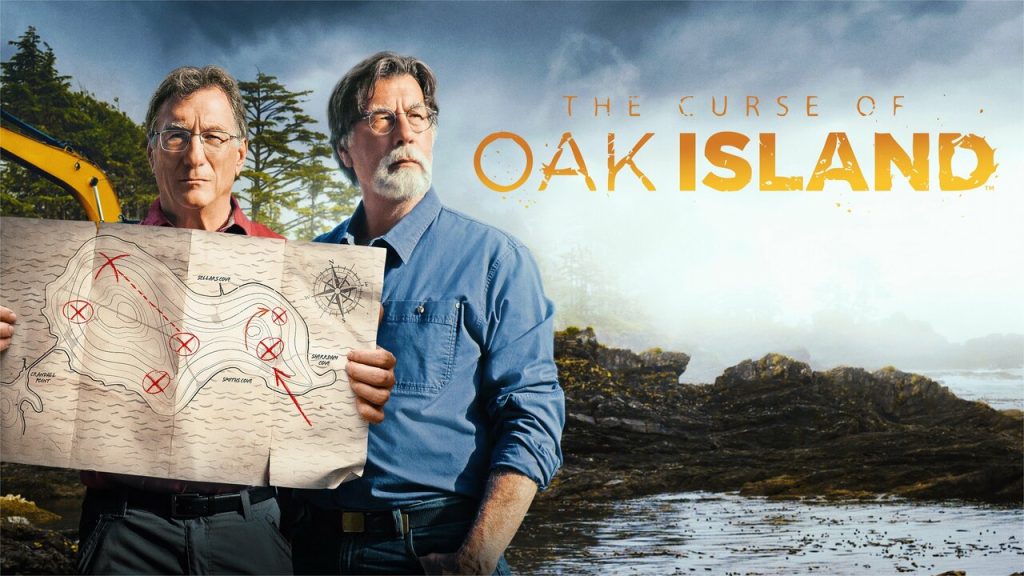 a promotional picture of of season twelve of History Channel tv show, The Curse of Oak Island